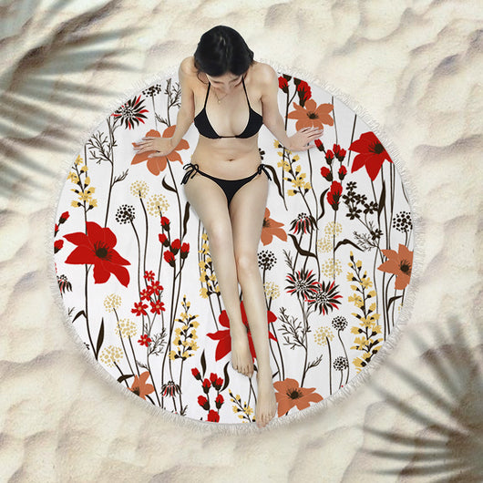 Toalla Redonda de Playa con Flecos Premium - Image 35