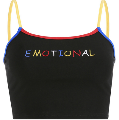 Blusa Deportiva Sexy con Bordado de Letras y Tirantes Ajustables - Estilo Urbano - Image 3