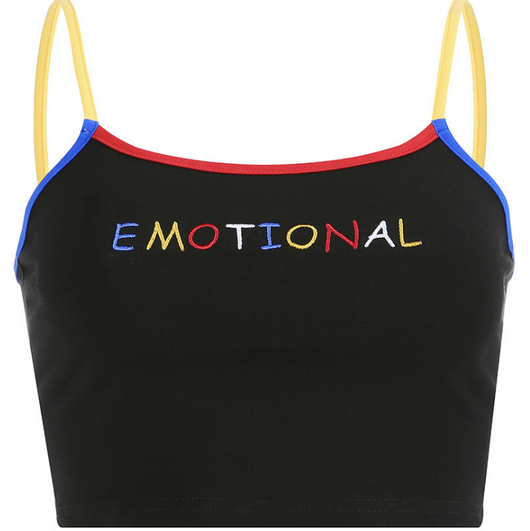 Blusa Deportiva Sexy con Bordado de Letras y Tirantes Ajustables - Estilo Urbano - Image 3