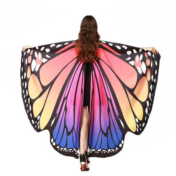 Toalla de Playa Chiffón Estampada con Mariposas