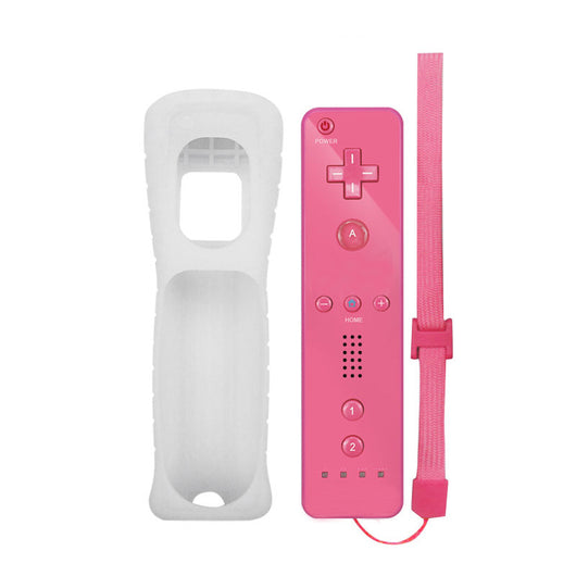 Black Wii wireless gamepad with a matching silicone protective case and wrist strap on a white background. - Image 8