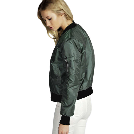 Chaqueta Casual con Cierre de Cremallera y Cuello Vertical - Image 5