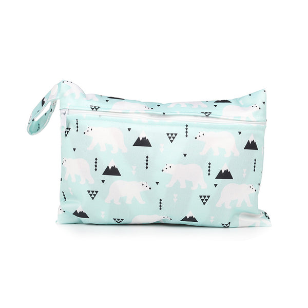 Bolsa Organizadora de Pañales con Estampado Infantil y Cierre Único