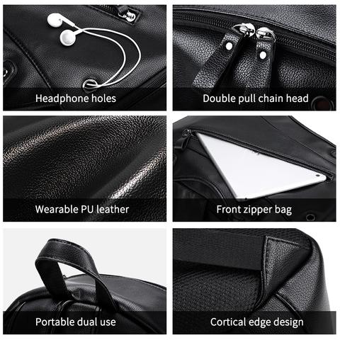 Mochila de Cuero con Carga USB - Image 4