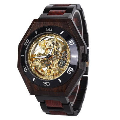 Reloj Mecánico de Madera Infected Gris con Correa Ajustable - Image 3