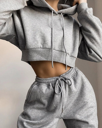 Conjunto Deportivo Otoñal: Sudadera con Capucha y Pantalón de Cintura Elástica - Image 3