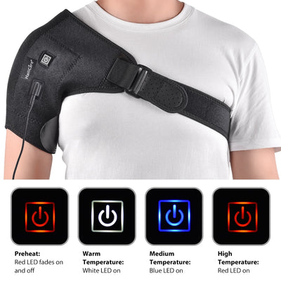 Almohadilla Térmica Ajustable para Hombro Congelado - Tratamiento de Calor para Bursitis y Tendinitis