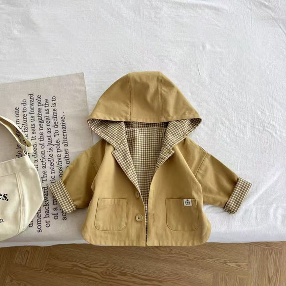 Abrigo Impermeable con Capucha Estilo Coreano para Niños