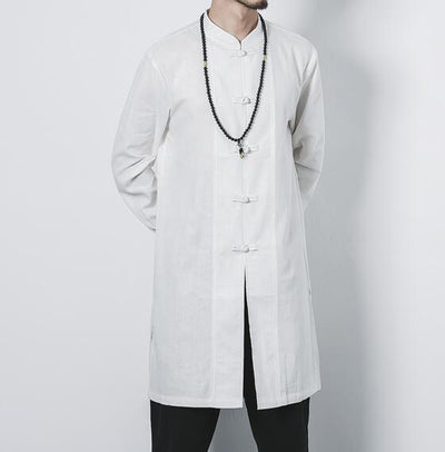 Chaqueta de Botones Lino y Algodón para Hombre - Image 4