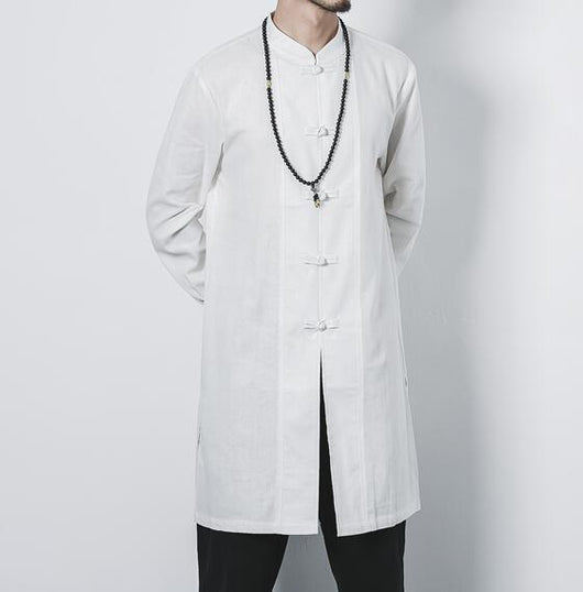 Chaqueta de Botones Lino y Algodón para Hombre - Image 4