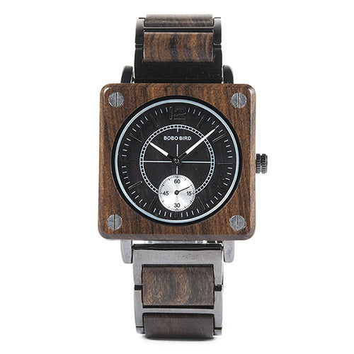 Reloj de Pareja Cuadrado Multifuncional de Cuarzo