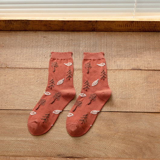 Calcetines Retro Estilo Japonés Ins para Mujer - Tubo Medio Hyuna - Image 13