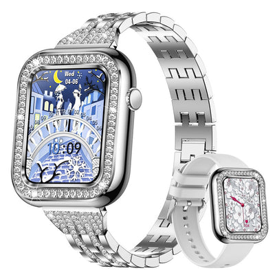 Reloj Inteligente Cuadrado para Mujer con Diamantes y Resistencia al Agua - Image 23