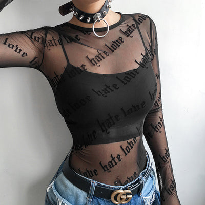 Playera de Malla Manga Larga
