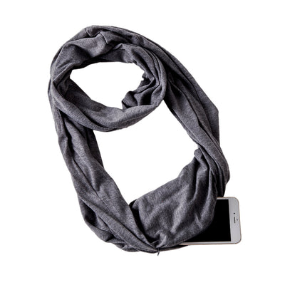 Pañuelo Funcional para Mujer con Bolsillo Cremallera y Jersey Liso - Image 24