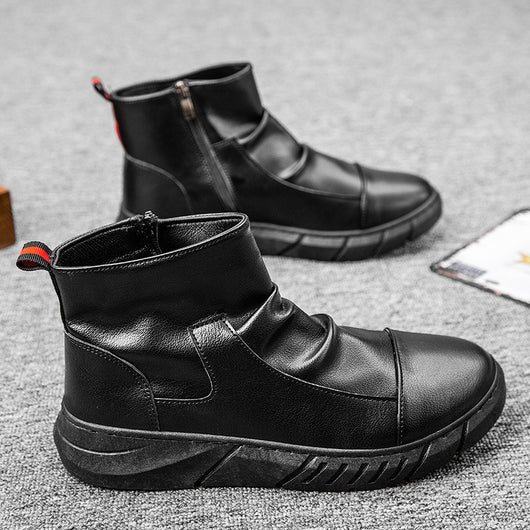 Botas de Cuero para Hombre Versátiles y de Moda