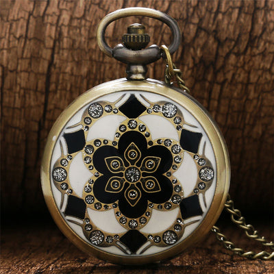 Reloj de Bolsillo Flor de Diamante