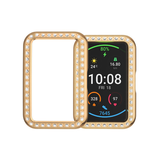 Funda Protectora de Diamantes para Reloj Fit - Media Caja PC Plateado - Image 3