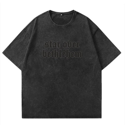 Camiseta Básica de Algodón Lavado para Hombre