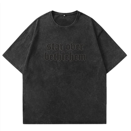 Camiseta Básica de Algodón Lavado para Hombre