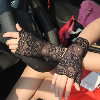 Guantes de Encaje Medio Dedo - Image 5