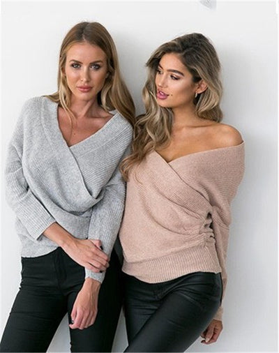 Suéter Escotado en V Sexy para Mujer - Diseño Moderno y Versátil - Image 6