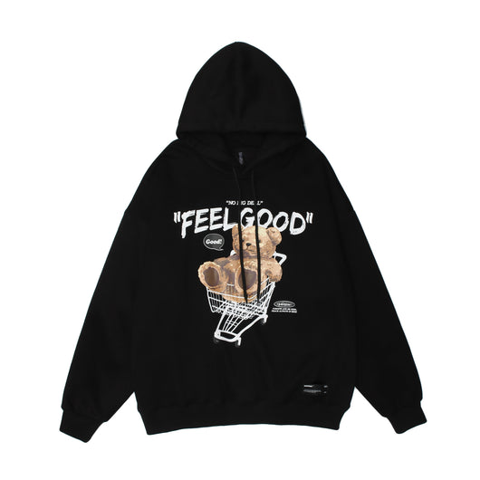 Sudadera con Capucha Estilo Hong Kong - Diseño Letra Oso Unisex Holgada y Cómoda - Image 12
