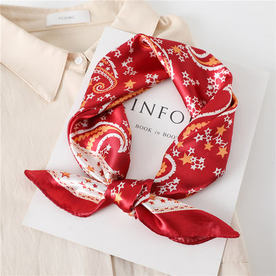 Pañuelo Retro Cuadrado Pequeño de Cachemira para Mujer - Image 17