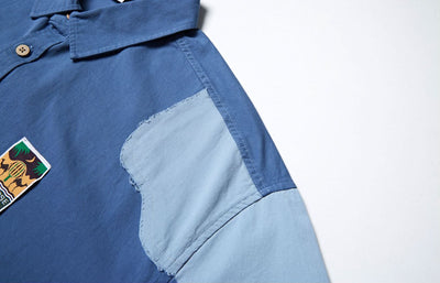 Camisa Unisex de Corte Asimétrico con Costuras Contrastantes - Image 19