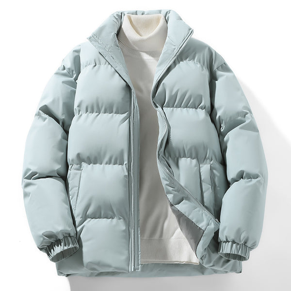 Abrigo Suelto Estilo Hong Kong Cuello Alzado Algodón Otoño Invierno