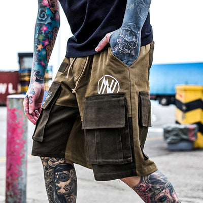 Shorts Juveniles con Letras Estampadas y Costuras en Contraste - Image 3