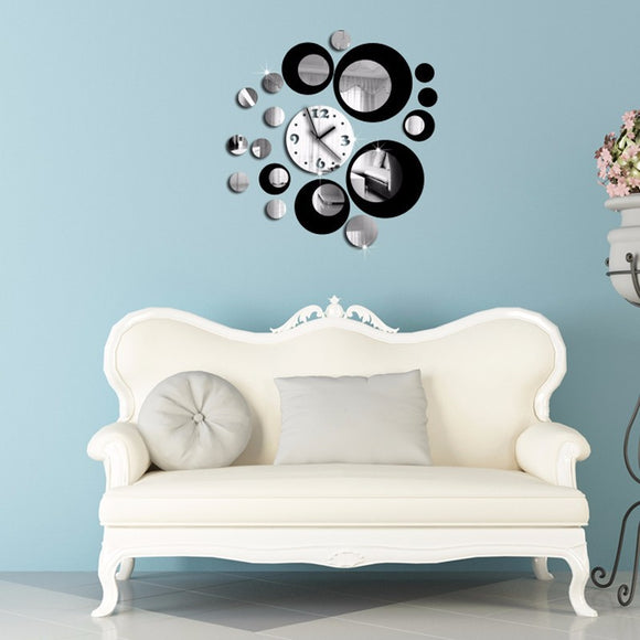 Reloj de Pared Espejo Digital 3D con Efecto Acrílico