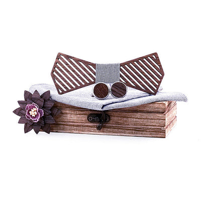 Corbata de Moño de Madera Maciza Estilo Europeo y Americano - Image 18