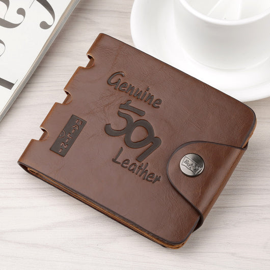 Billetera Retro Vintage Tridoble para Hombre - Estilo Europeo y Americano