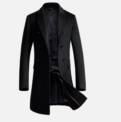 Abrigo de Lana Slim Fit - Trinchera Elegante para Hombre - Image 18