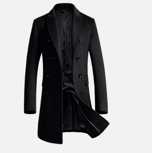 Abrigo de Lana Slim Fit - Trinchera Elegante para Hombre - Image 18