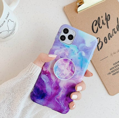 Funda iPhone Mármol Floral Retro con Soporte Telescópico - Image 8