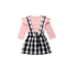 Conjunto Infantil de Moda Europea: Camiseta Manga Larga y Vestido con Tirantes