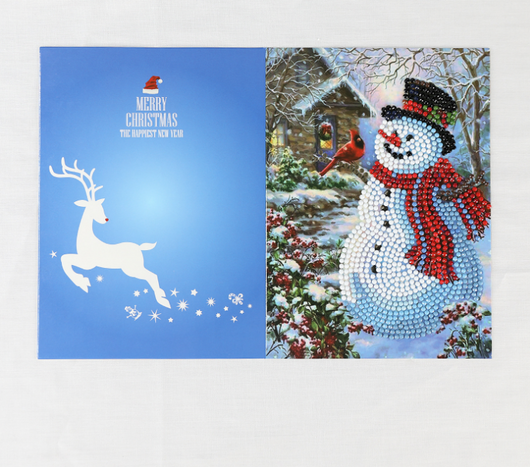 Tarjeta de Navidad con Pintura de Diamantes Creativa - Image 7