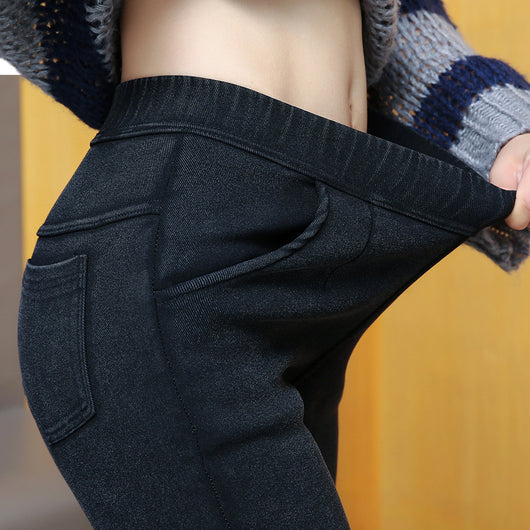 Leggings Denim Elástico con Efecto Arena Lavada - Image 5