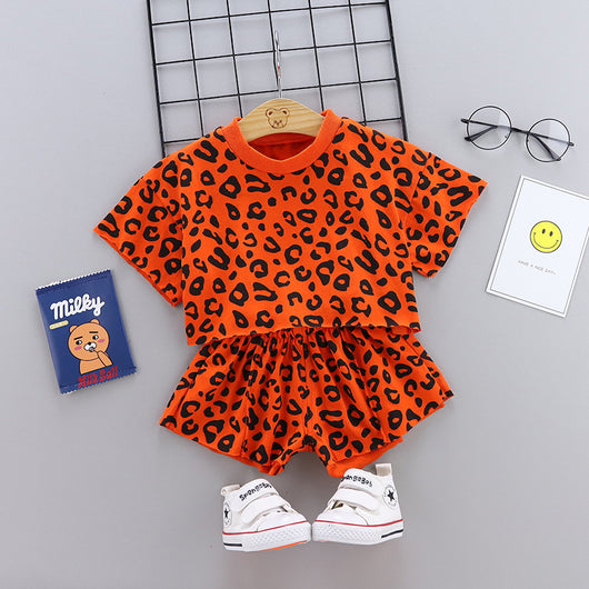 Conjunto de Dos Piezas Estampado Leopardo para Niñas