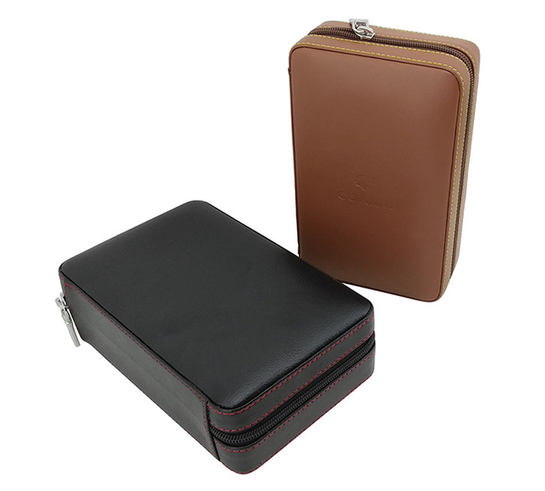 Humidificador de Viaje Premium en Cuero - Estuche Portátil para Puros