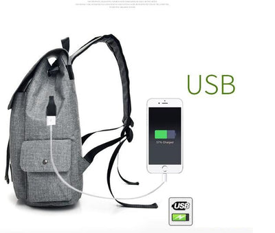 Mochila Inteligente con Carga USB para Laptop - Diseño Moderno Unisex - Image 9