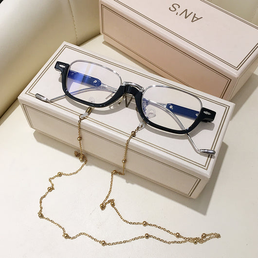 Gafas de Sol Semimontadura con Cadena - Diseño Cóncavo Trendy - Image 9