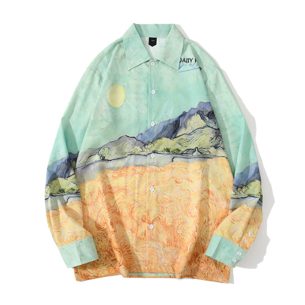 Playera Manga Larga Estampada Hip-Hop Oversize Unisex Casual