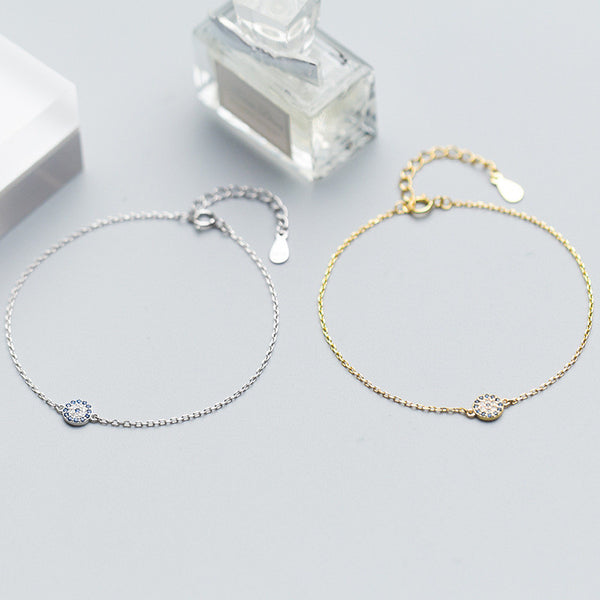 Pulsera de Plata S925 Ojo de Diamante - Joya Elegante para Mujer