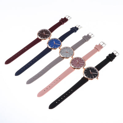 Reloj Romántico Cielo Estrellado para Mujer - Acero Dorado Rosa con Cristales - Image 9