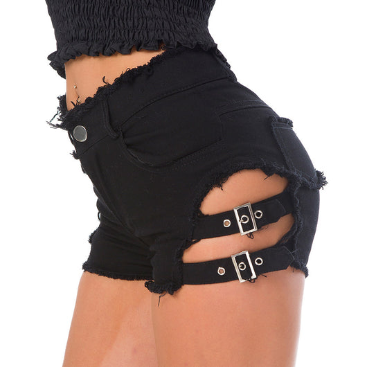 Shorts de Cintura Alta en Denim - Image 8