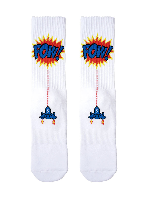 Calcetines Deportivos Altos con Patrón de Avión - Comodidad y Estilo para Fitness - Image 10