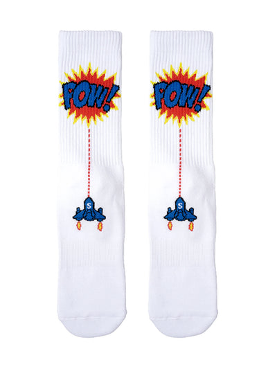Calcetines Deportivos Altos con Patrón de Avión - Comodidad y Estilo para Fitness - Image 10